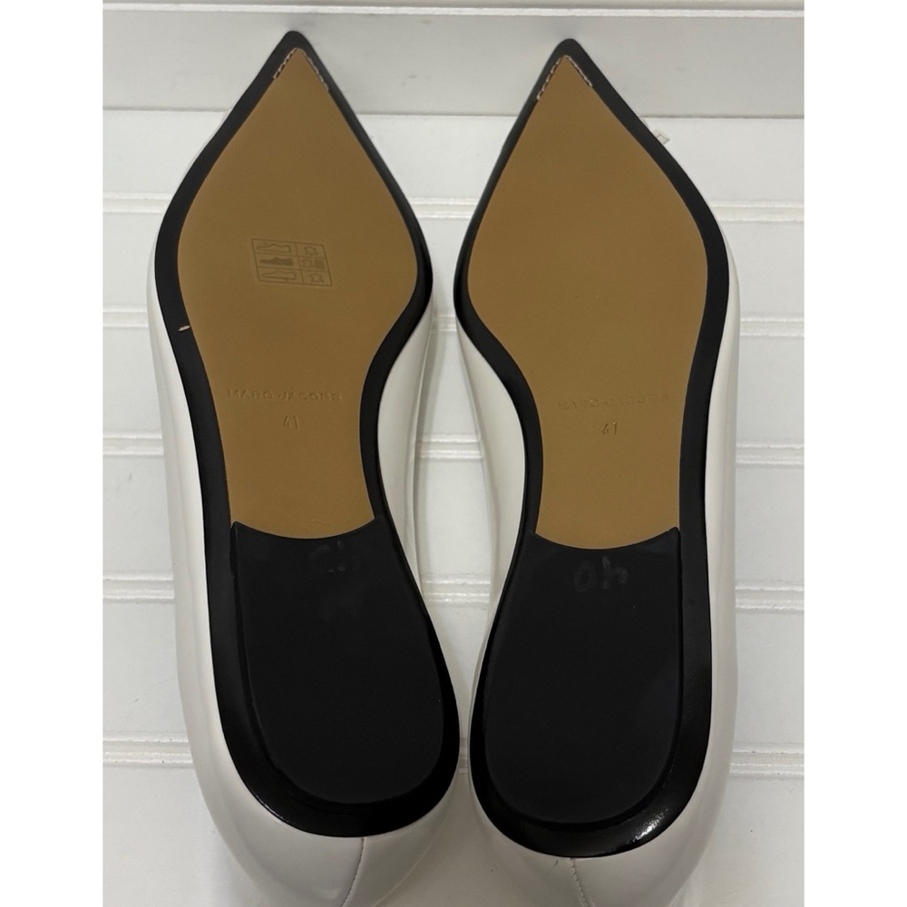 MARC JACOBS The Kat White Ballerina Flat Dress Shoes Womens Size 41 US 11 NEW - Picture 7 of 8